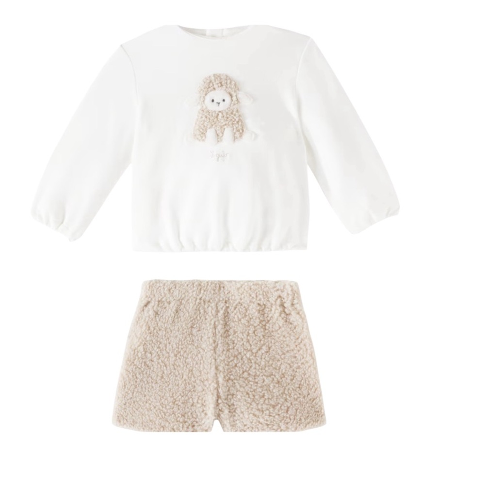 IL GUFO Baby cotton-blend top and shorts set Size 12 Month NWT